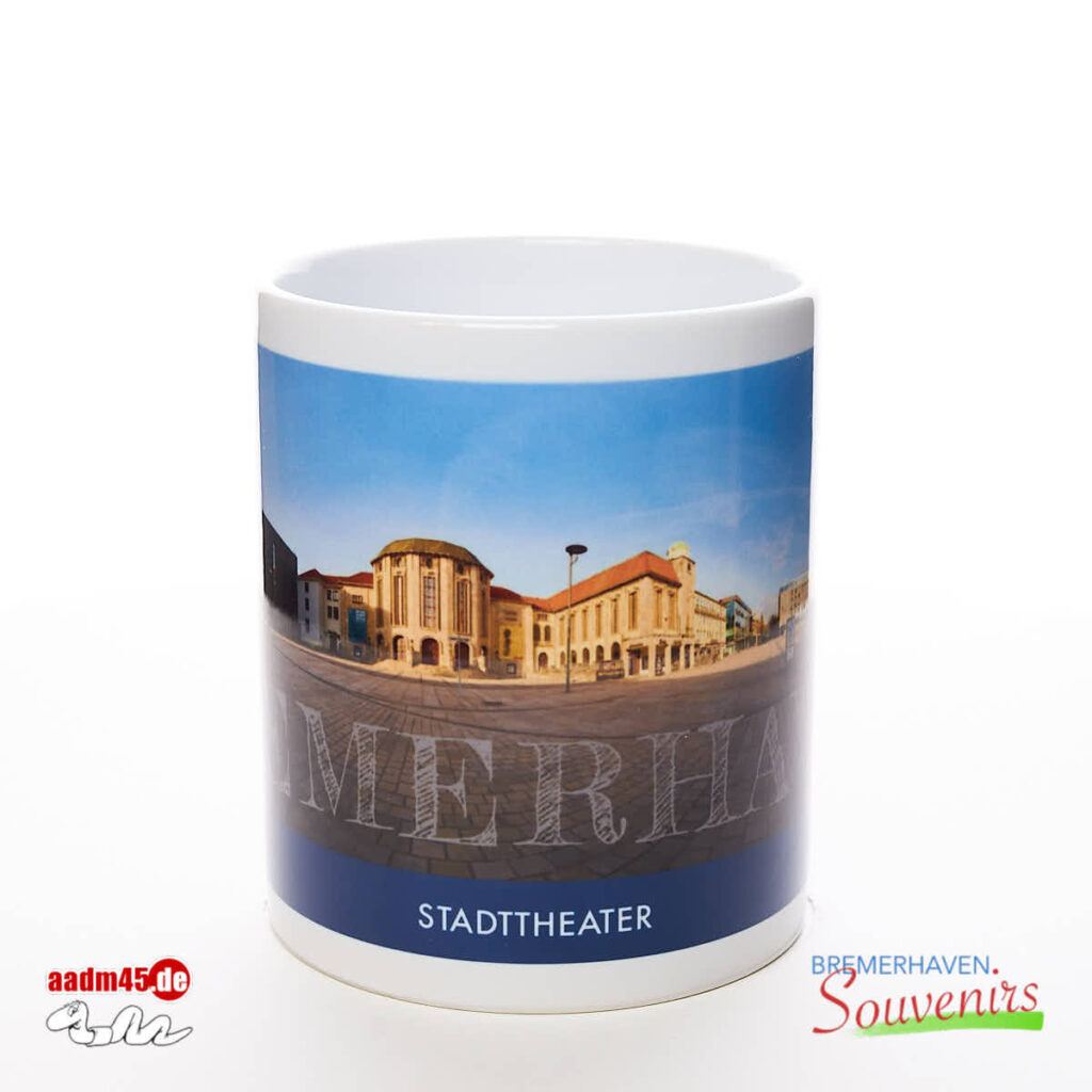 Bremerhaven Stadttheater Panorama Kaffeepott Bremerhavenbecher