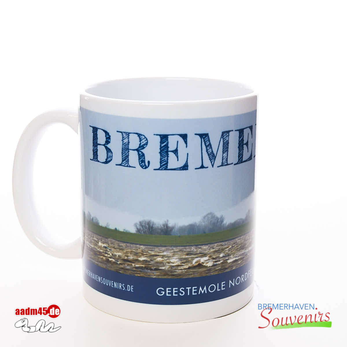 Bremerhaven Geestemole Nordfeuer bei Hochwasser Becher – Bild 3