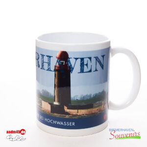Bremerhaven Geestemole Nordfeuer bei Hochwasser Becher