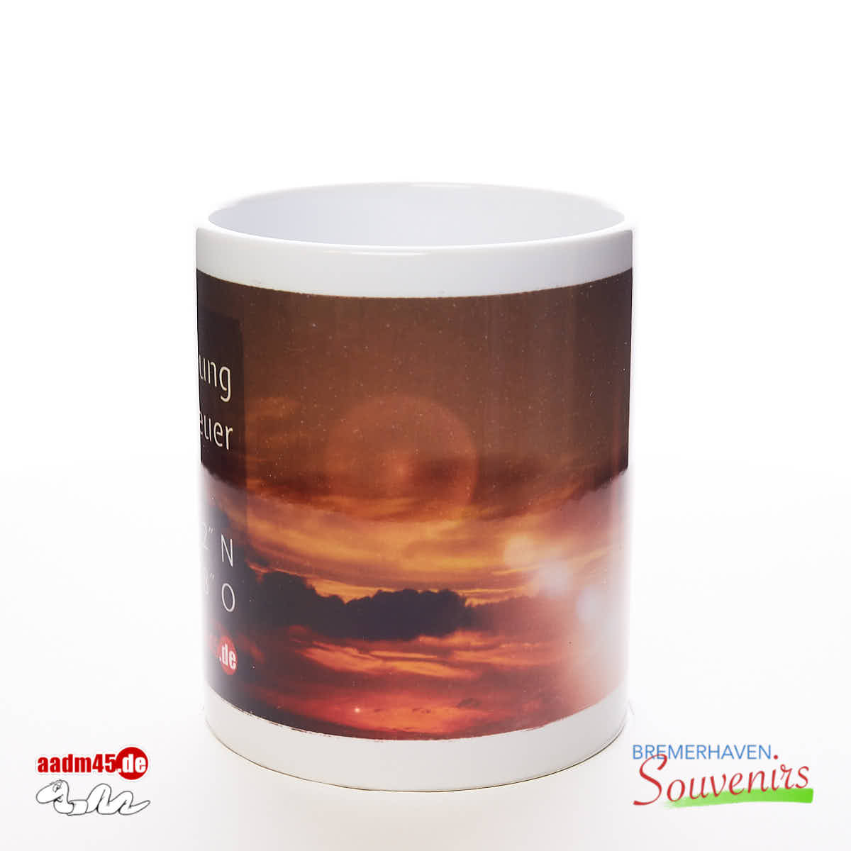 Bremerhaven Geestemole Nordfeuer + Text Becher – Bild 2