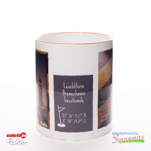 Bremerhaven Geestemole Nordfeuer + Text Becher – Bild 2