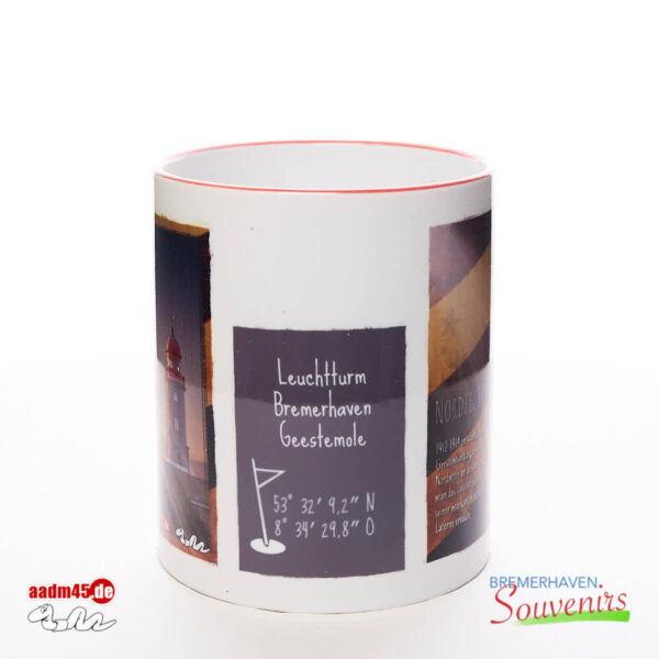 Bremerhaven Geestemole Nordfeuer + Text Becher