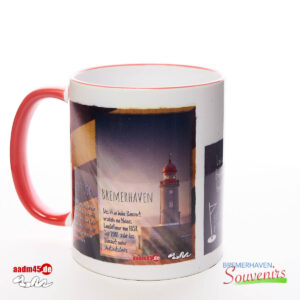 Bremerhaven Geestemole Nordfeuer + Text Becher