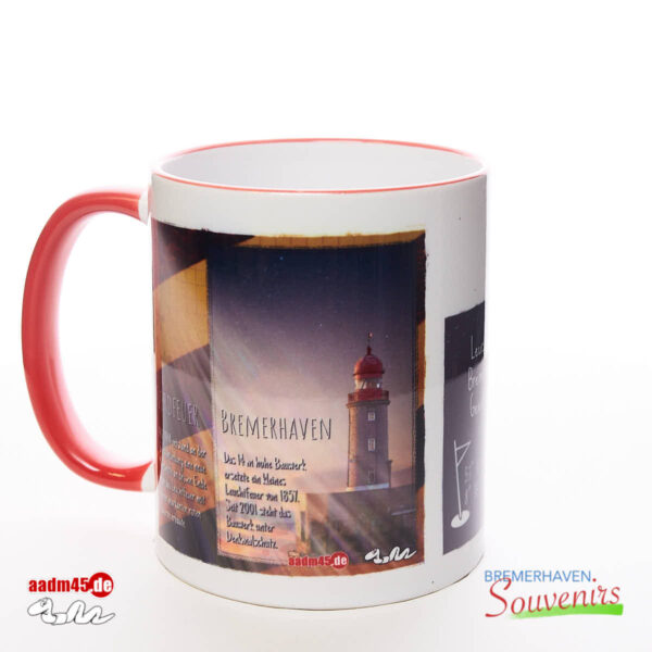 Bremerhaven Geestemole Nordfeuer + Text Becher