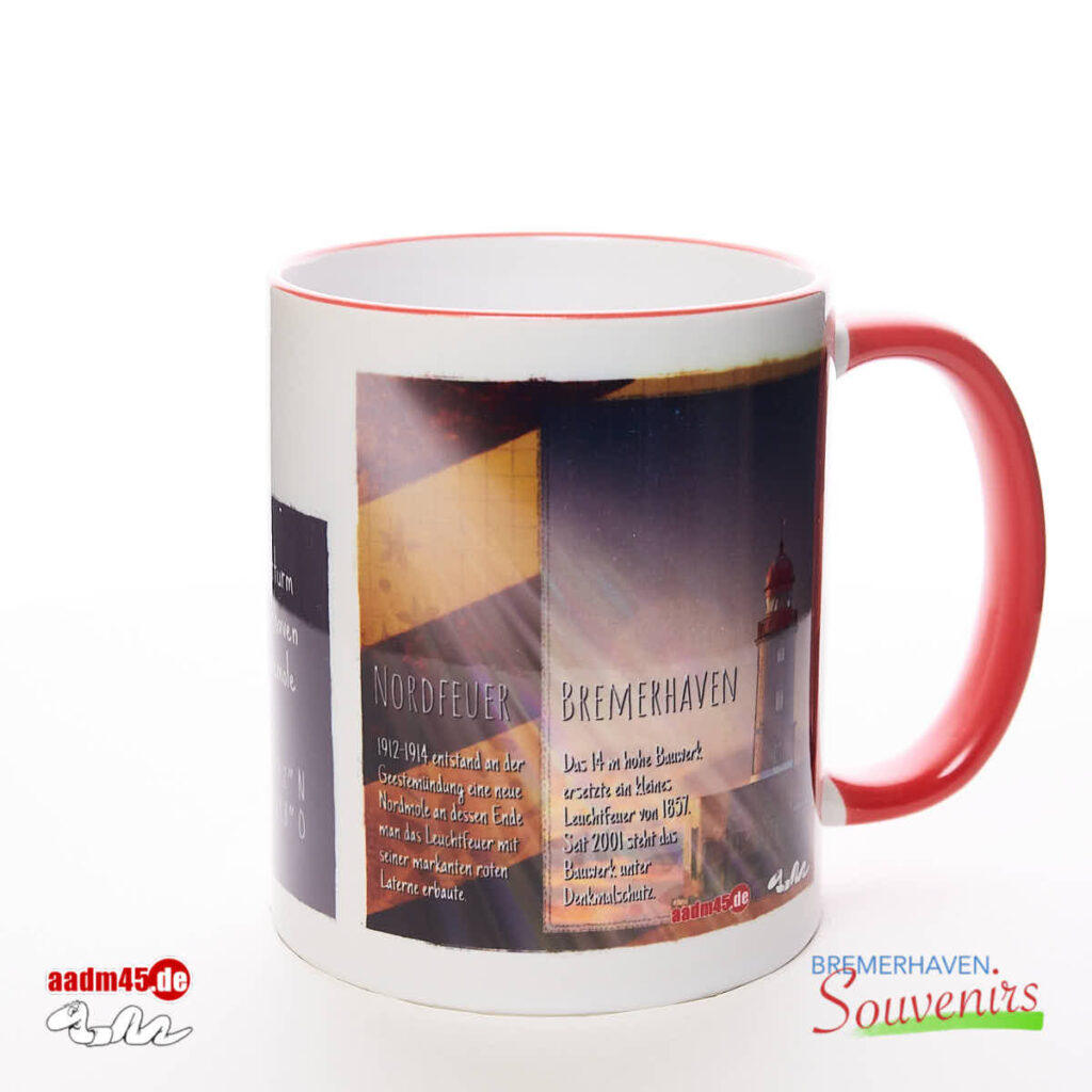 Bremerhaven Leuchtturm Geestemole Nordfeuer Kaffeepott Bremerhavenbecher