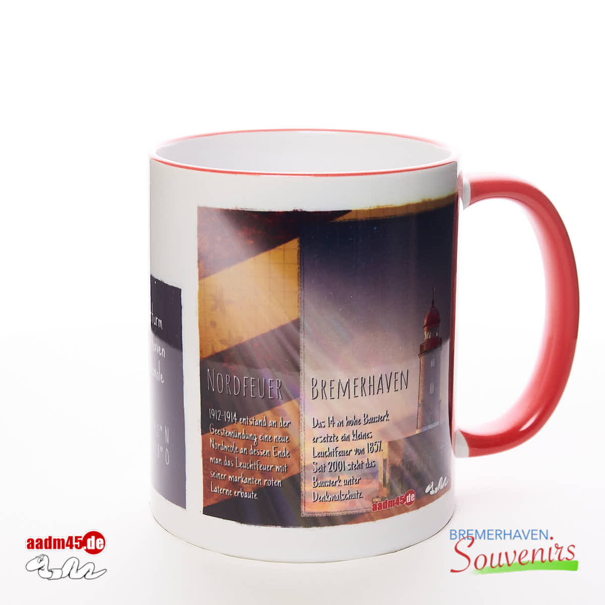 Bremerhaven Geestemole Nordfeuer + Text Becher – Bild 3