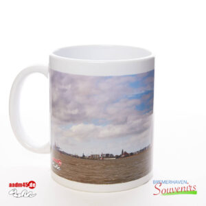 Bremerhaven Geestemole Nordfeuer mit Skyline Becher – Bild 3