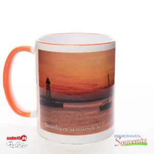 Bremerhaven Geestemole + Segelboot Becher