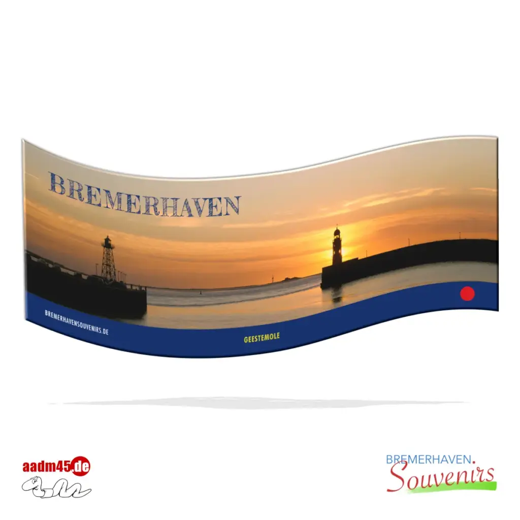 Bremerhaven Geestemole im Sonnenuntergang Acrylbild zum Stellen