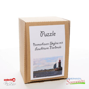 Bremerhaven Skyline mit Leuchtturm Nordmole Puzzle 35 Teile