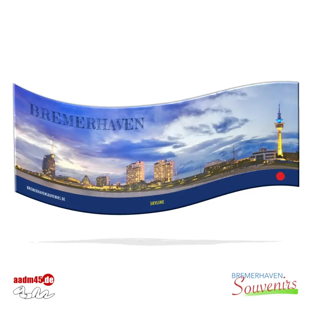 Bremerhaven Skyline Blaue Stunde Acrylbild