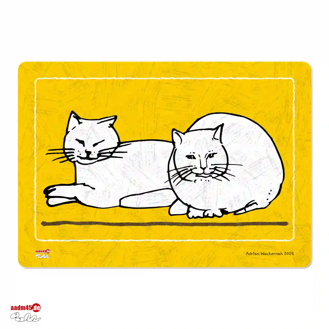 Design Zwei Katzen kuscheln Glasbrett