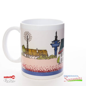Design Haus am Wasser Becher Illustration