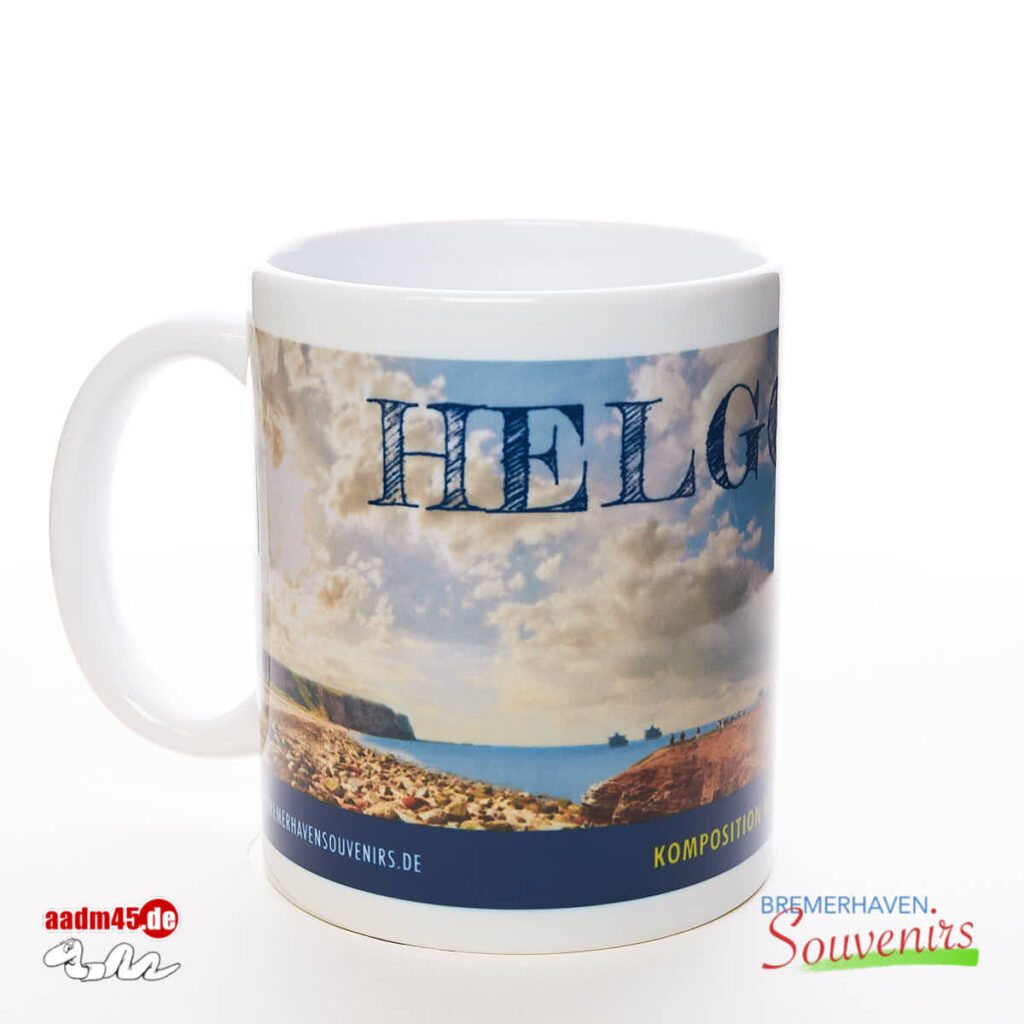 Helgoland Komposition Kaffeepott Helgolandbecher