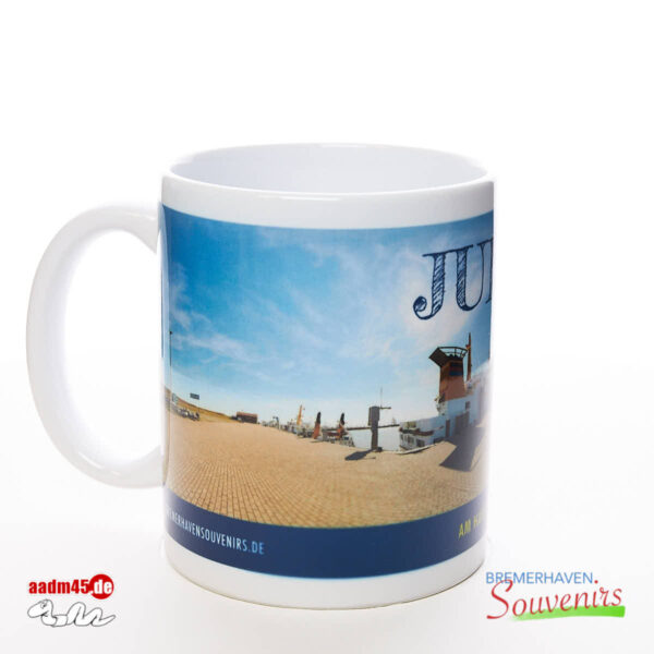 Juist Am Hafen Panorama Kaffeepott