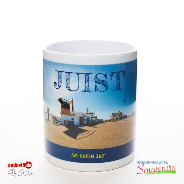 Juist Am Hafen Panorama Kaffeepott