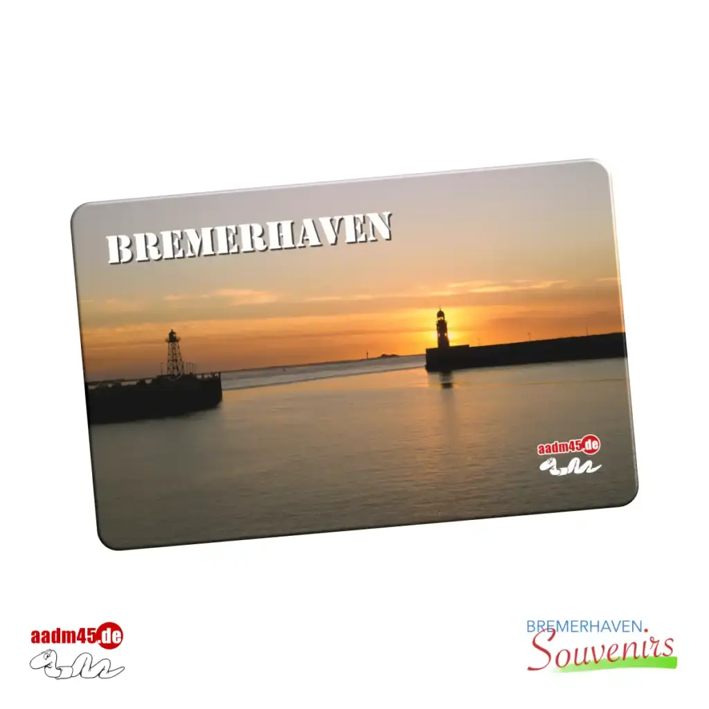 Bremerhaven Geestemole im Sonnenuntergang Magnetsticker