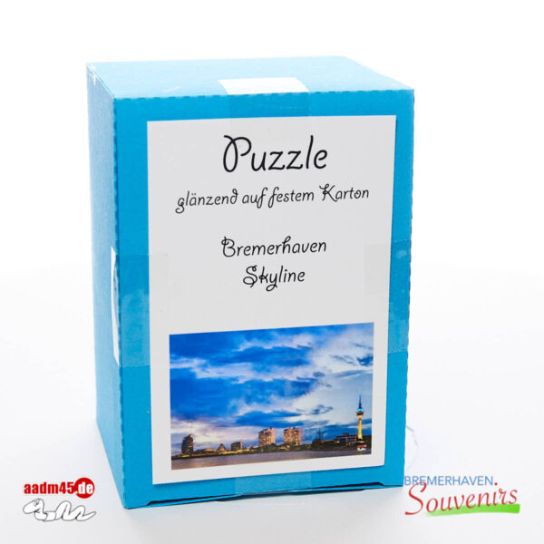 Bremerhaven Skyline Blaue Stunde Puzzle