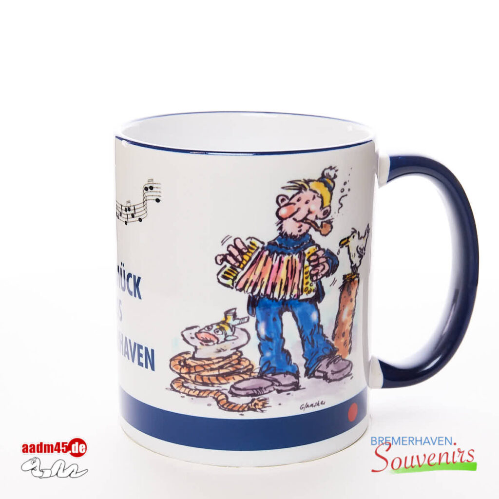 Hein Mück aus Bremerhaven Seemann Kaffeepott Bremerhavenbecher