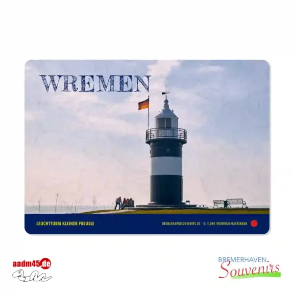 Wremen Leuchtturm Kleiner Preusse Glasbrett