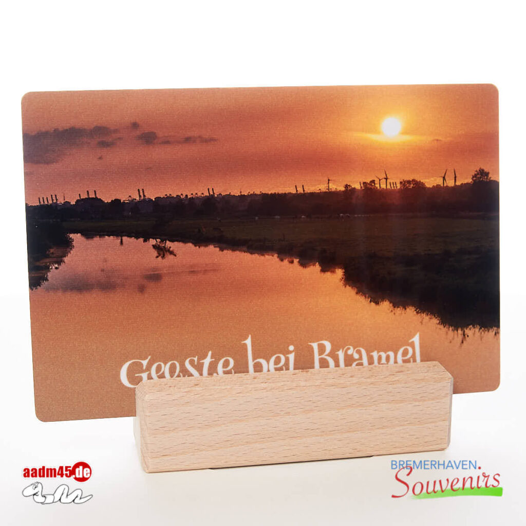 Bramel Die Geeste im Sonnenuntergang Alu 10x15