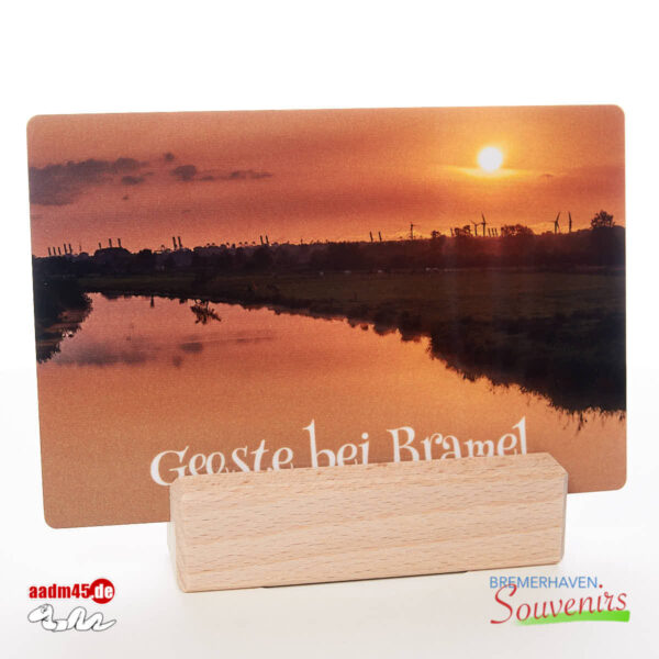 Bramel Die Geeste im Sonnenuntergang Alu 10x15