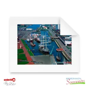 Bremerhaven Alter Hafen 1987 Print 50x40 PP