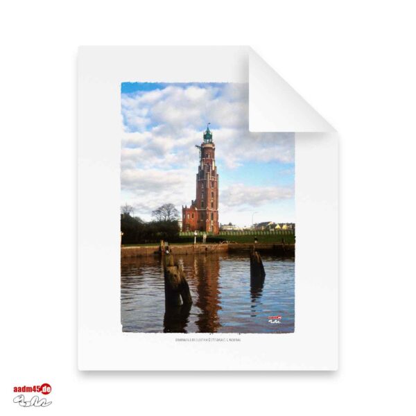Bremerhaven Alter Leuchtturm 1982 Print 40x50