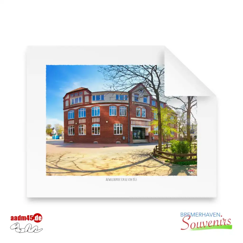 Bremerhaven Altwulsdorfer Schule von 1866 Print 50x40