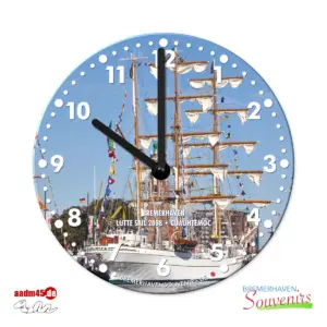 Bremerhaven CUAUHTÉMOC Lütte Sail 2008 Wanduhr