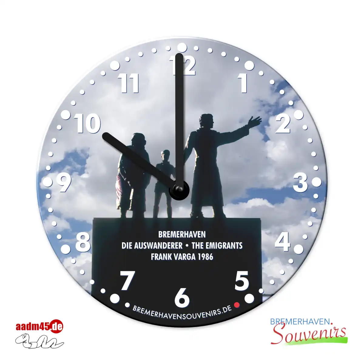 Bremerhaven Die Auswanderer Wanduhr 2 – Bild 1
