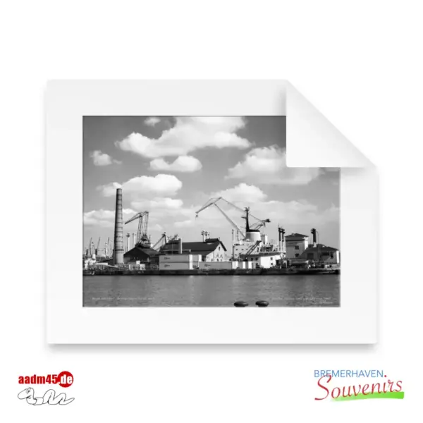Bremerhaven Lloyd Werft sw Print 50x40 PP