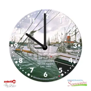 Bremerhaven Neuer Hafen Windjammer Sail 1986 Wanduhr
