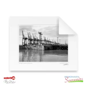 Bremerhaven Nordschleuse SW Print 50x40