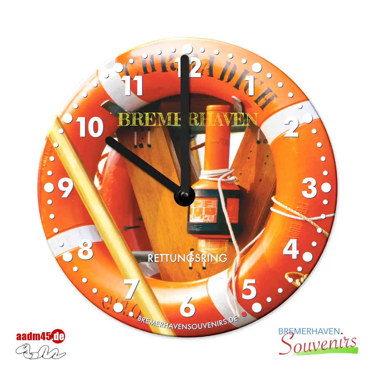 Bremerhaven Rettungsring Christian Radich 1990 Wanduhr – Bild 1