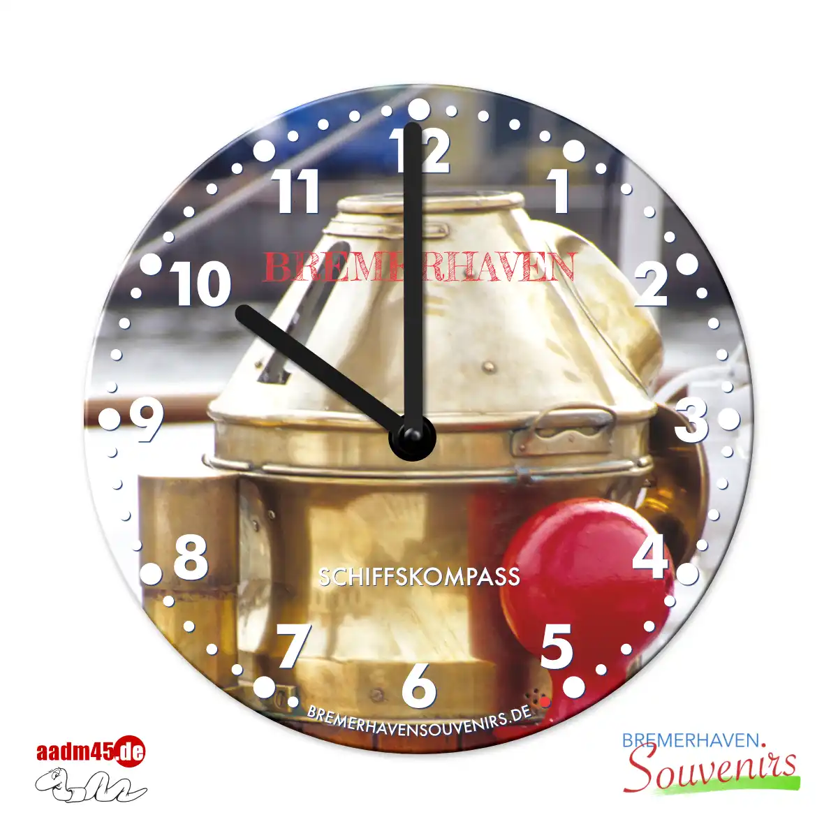 Bremerhaven Schiffskompass Wanduhr