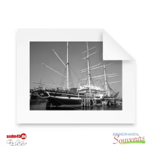 Bremerhaven Seute Deern SW Print 50x40 PP