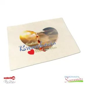 Bremerhaven Leuchtturm Unterfeuer Herz Textiltischset 40x30 cm