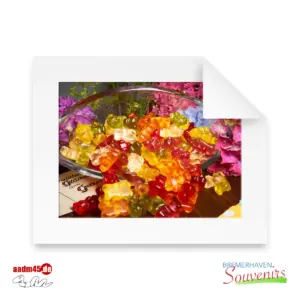 Edition Gummibären Bunter Naschteller Print 50x40 PP