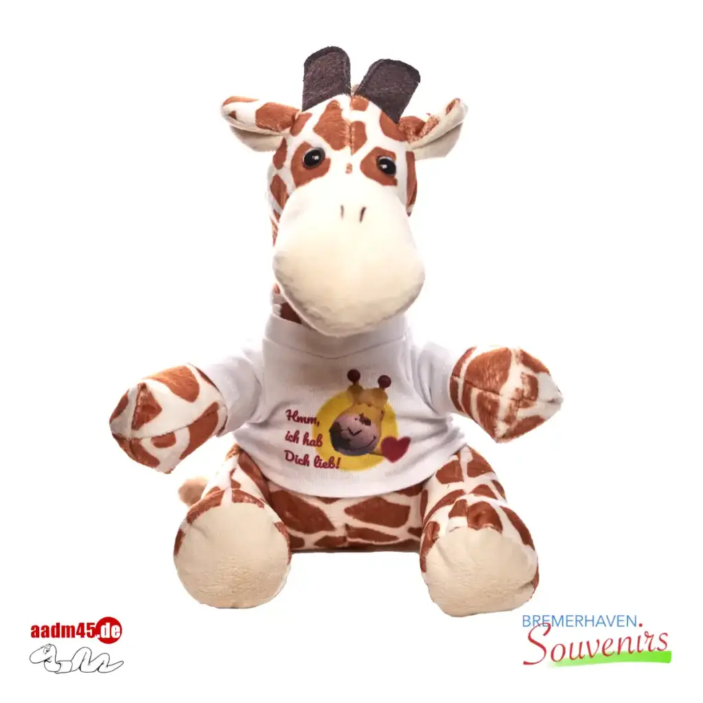 Giraffe Plüschtier mit Shirt