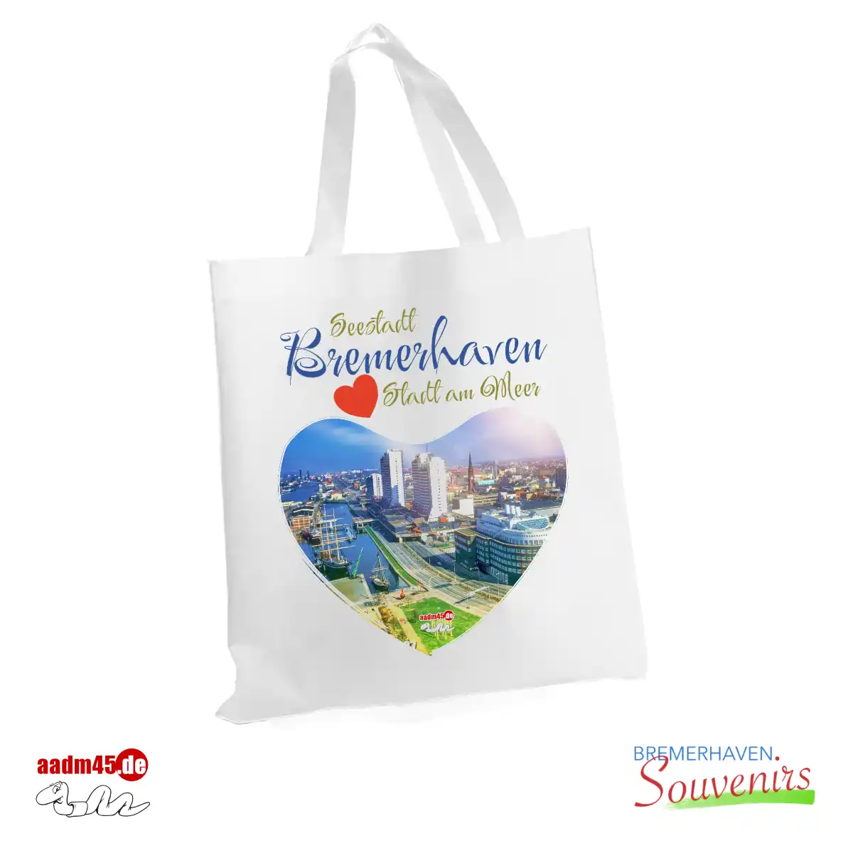 Bremerhaven Blick auf City + Oberfeuer Tasche 35x30