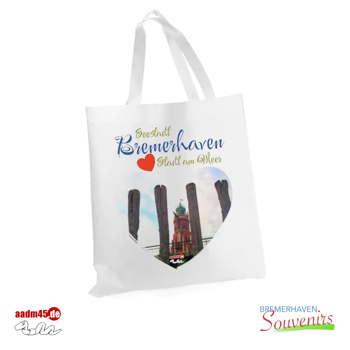 Bremerhaven Blick auf City + Oberfeuer Tasche 35x30 – Bild 2