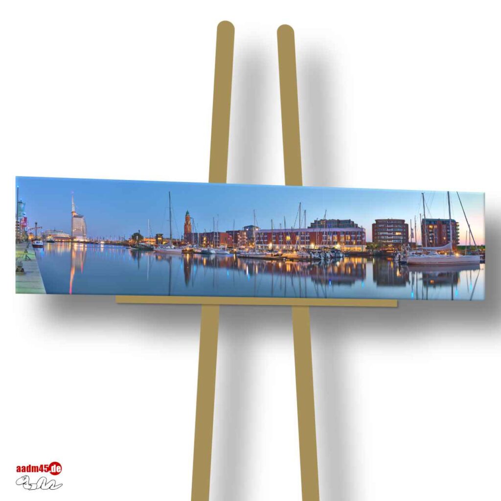Bremerhaven Neuer Hafen 160x40 cm Wandbild