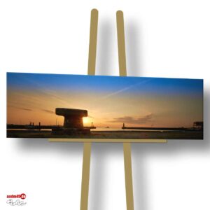 Bremerhaven Geestemole im Sonnenuntergang 210×70 cm
