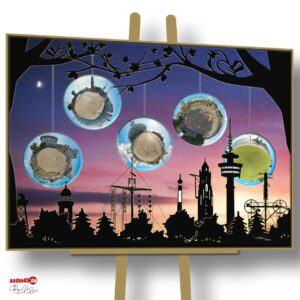 Nacht über Bremerhaven © 2023 Adrian Wackernah 100x75 cm