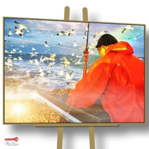 Auf‘m Krabbenkutter ab Dorum © 1995 Ilona Weinhold-Wackernah 100x75 cm