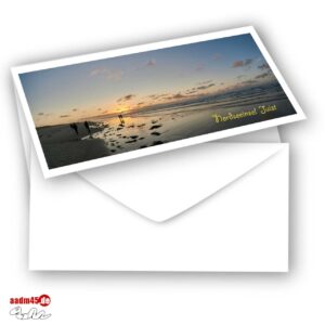 Nordseeinsel Juist Sonnenunterngang Klappkarte