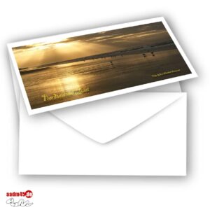 Nordseeinsel Juist Sonnenunterngang Klappkarte