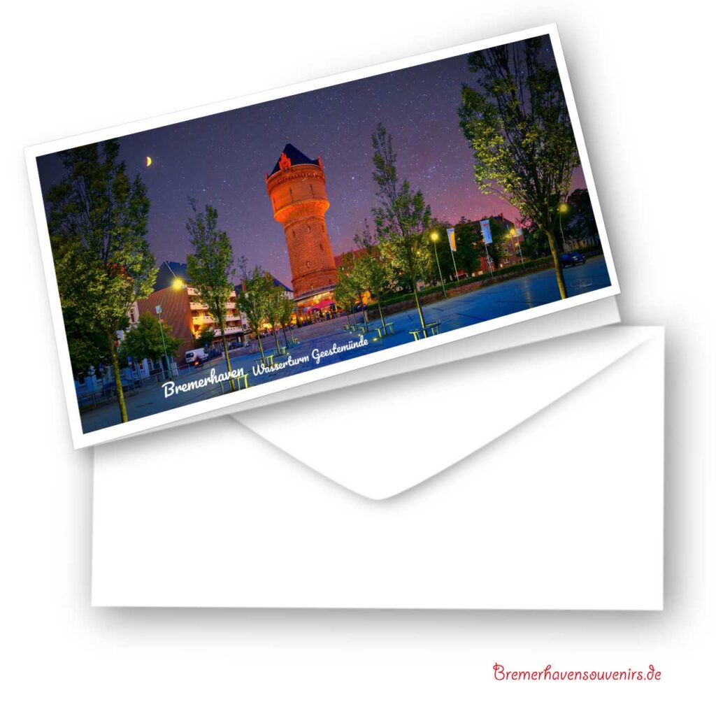 Bremerhaven Wasserturm Geestemünde Klappkarte