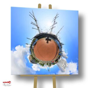 Bremerhaven Seute Deern Kleiner Planet – 90x90 cm Wandbild